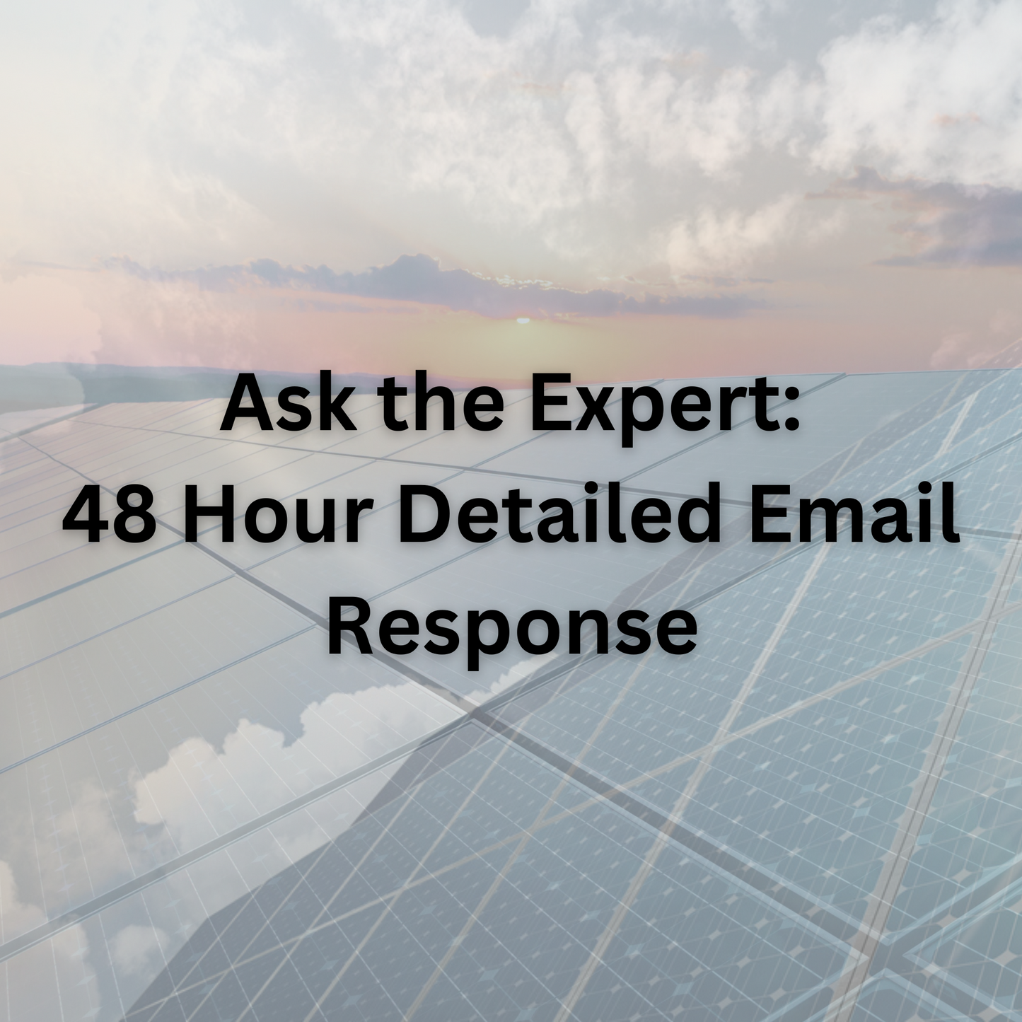 Ask the Expert - 48 Hour Detailed Email Response